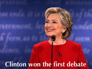 کلینتون مناظره را برد