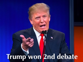 ترامپ مناظره دوم را برد
